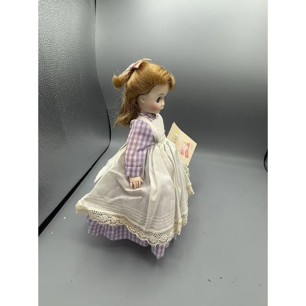 Vintage Madame Alexander Little Women Doll Meg Purple Dress Tagged 10”